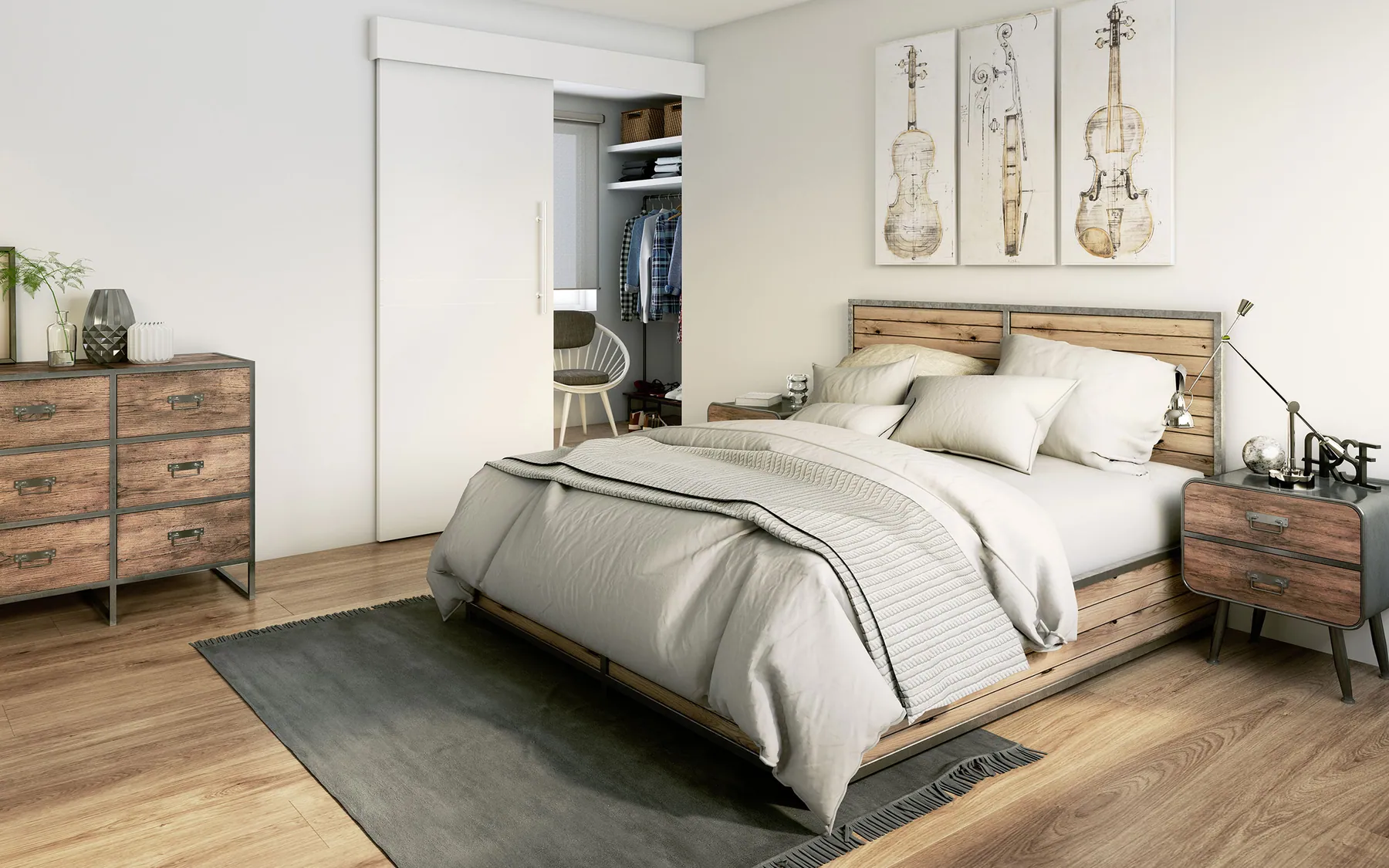 Render de dormitorio