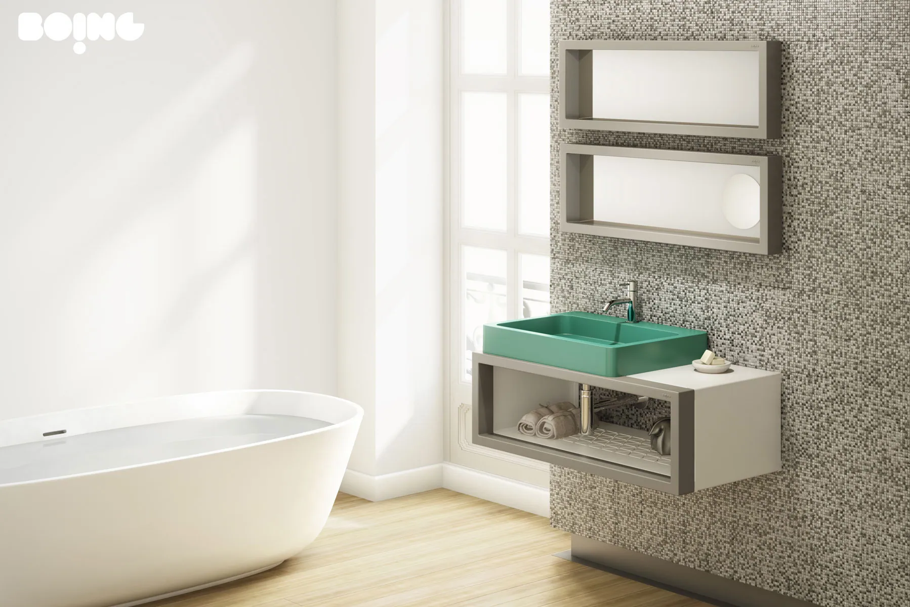 Render de baño