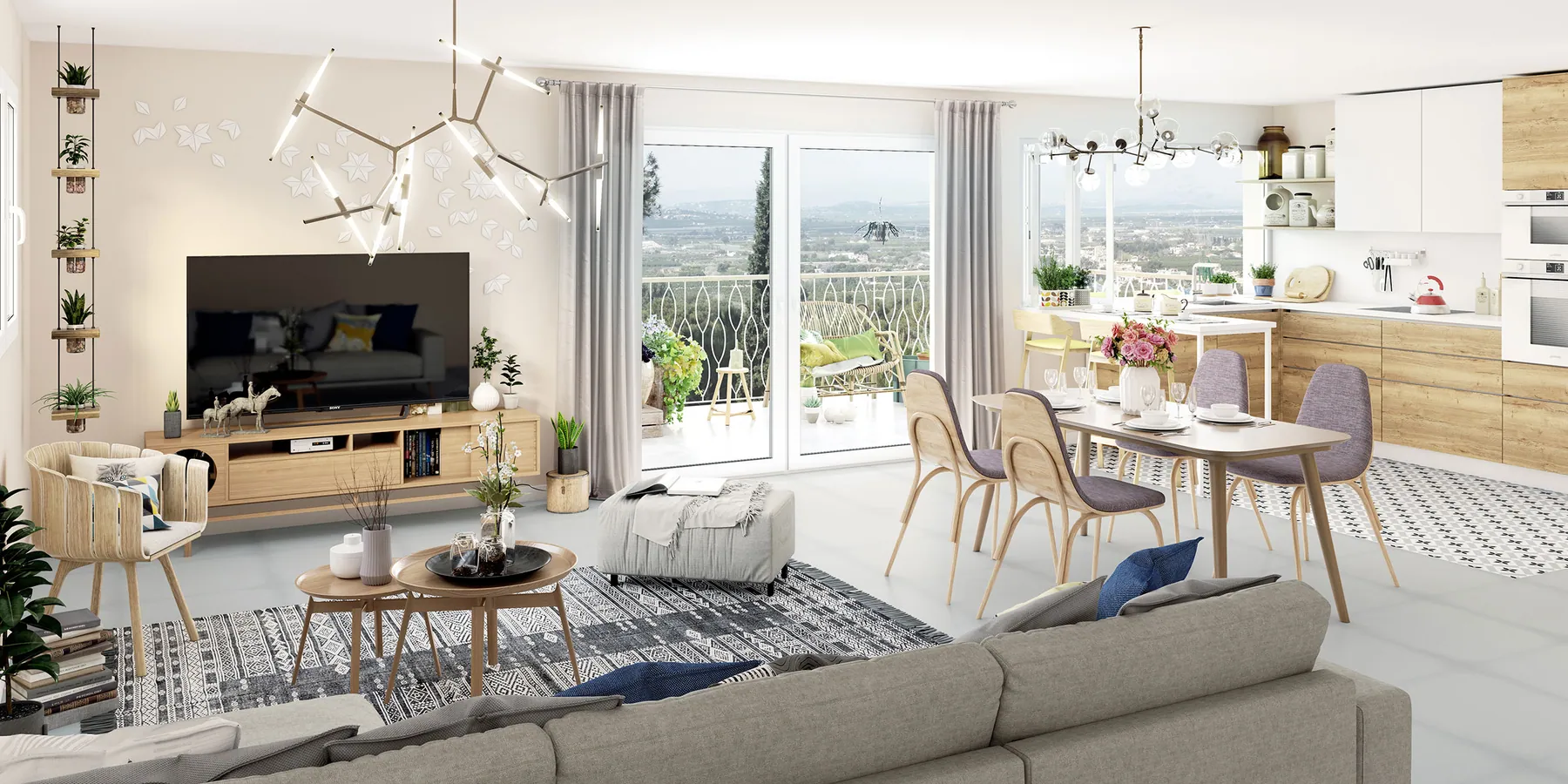 Render de salón