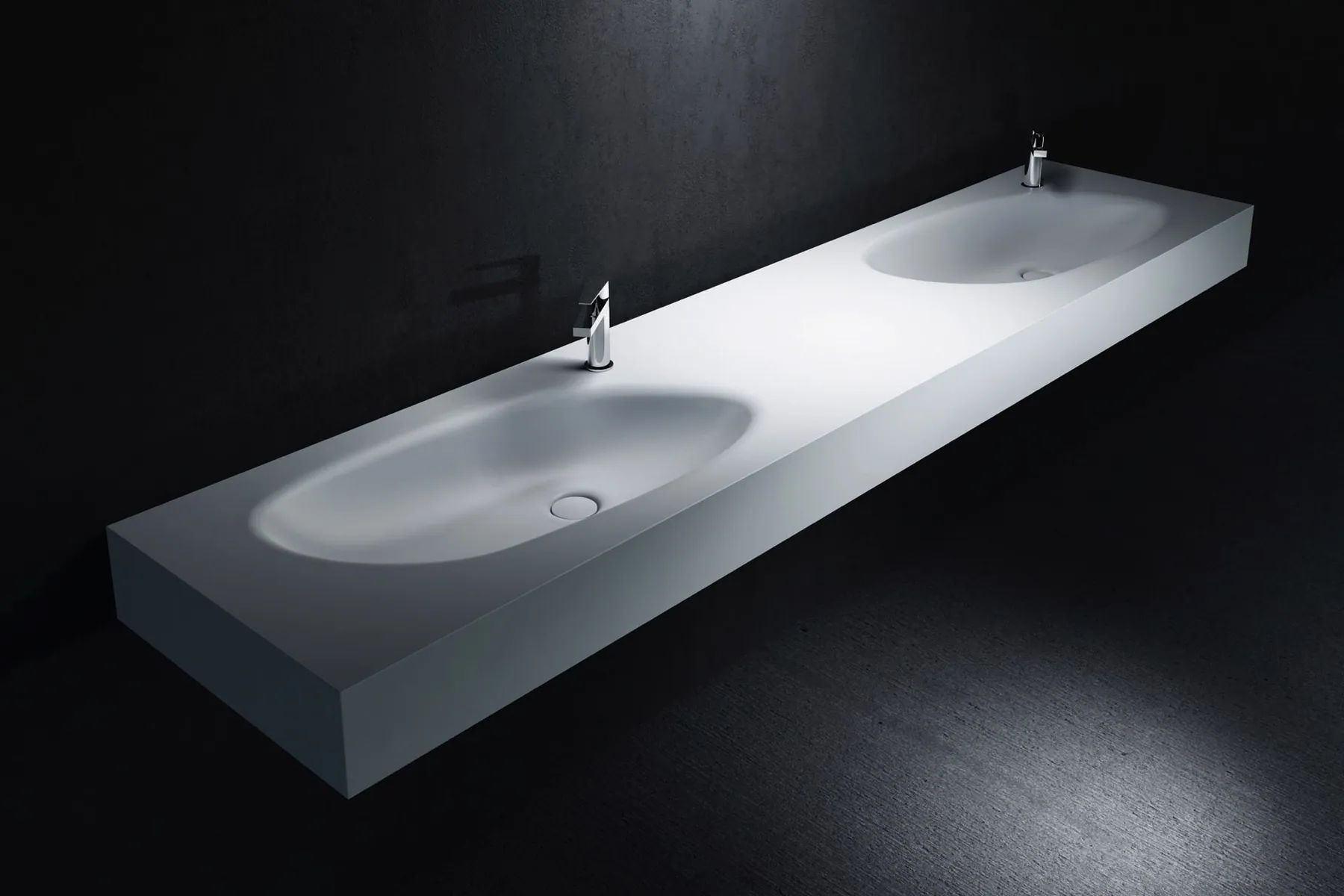 Render de lavabo y mobiliario de baño